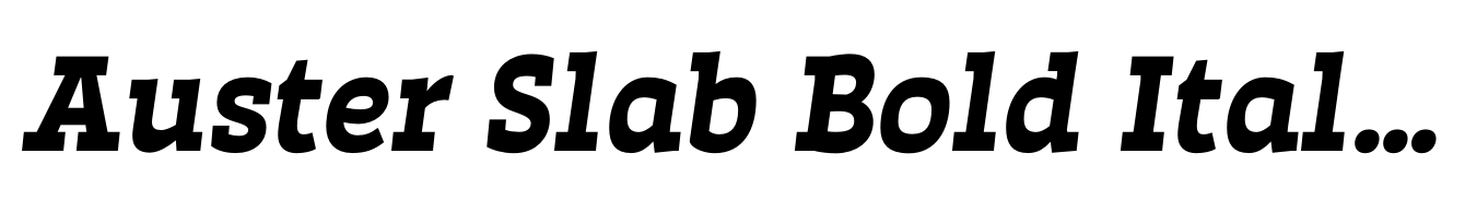 Auster Slab Bold Italic